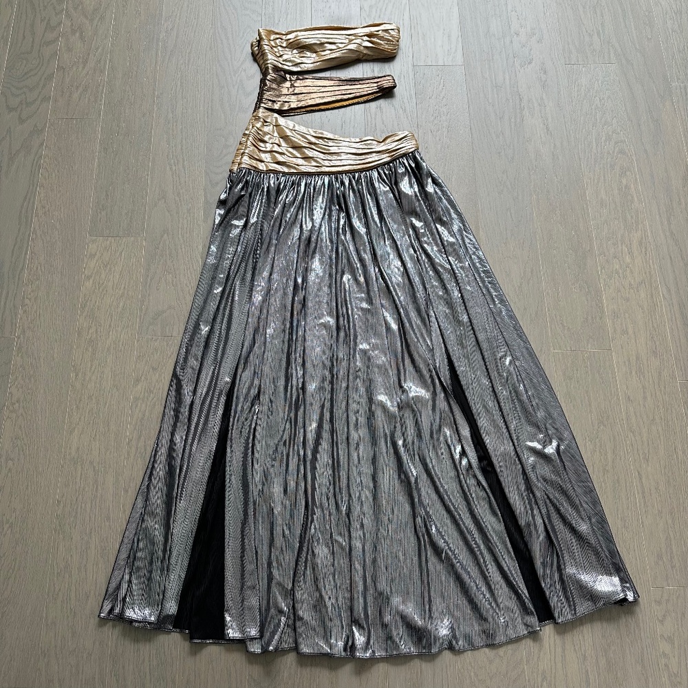 Retrofete Gold and Silver Maxi Dress